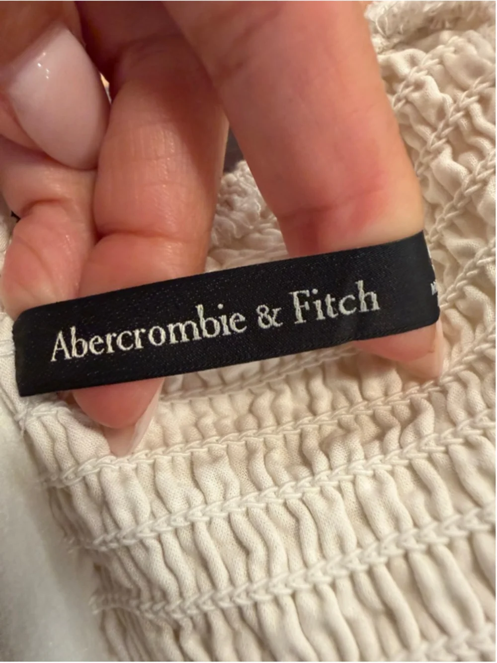 Abercrombie & Fitch White Cottagecore Maxi Dress - Size S
